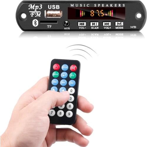 MP3 Module Bluetooth 5.0 Receiver Car Kit MP3 Player Decoder Board Color Screen FM Radio TF USB 3.5 Mm AUX Audio For Iphone XS