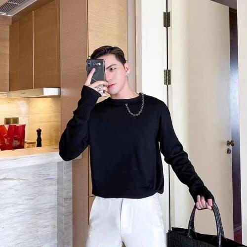 Top zipper brand designer series knitted sweater mens slim fashion thin pullover sweater long sleeve pullover sweater high qual