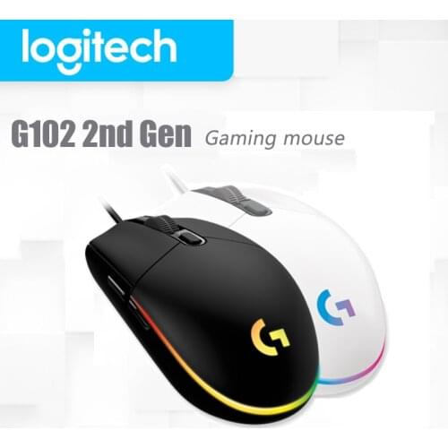 Logitech G102 LIGHTSYNC Wired Game RGB Mouse with 8000dpi Streamer light for PC /Desktop Windows 10/8/7 Gaming Mouse
