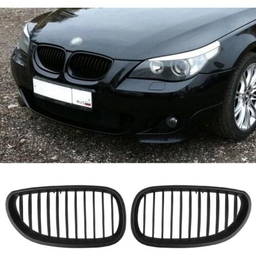 A pair Brand New high quality Side Front Kidney Grille Black For BMW 2003-2009 5Series E60/E61 M5 Car styling Car accessories