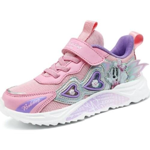 2021 Fall New Mesh Children Shoes Girls Fashion and Lightweight Sport Shoes Comfortable Soft Bottom Non-slip Casual Shoes