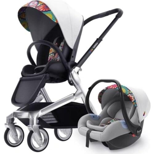 High Landscape Newborn Baby Stroller Two-way Lightweight Two-way Shock-absorbing Stroller 0-3 Years Old Hot Mom Baby Car