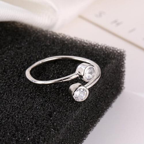 Hot Sale Fashion Ring Moon Star Open Finger Golden Adjustable Rings Women Girls Bride Jewelry Ring Wedding Engagement Jewelry