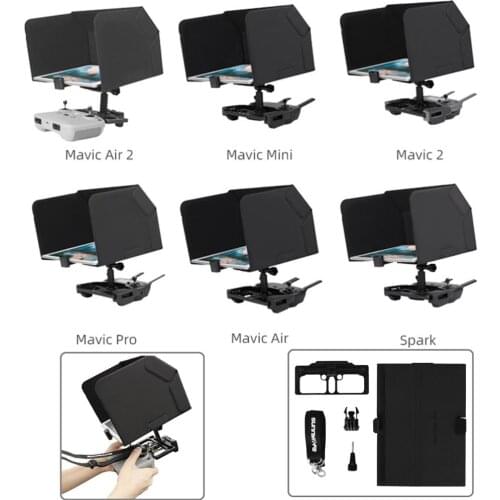 Adjustable Angle Remote Controller Tablet Holder + Gift Sun Hood Lanyard for DJI Mavic Air 2 Mini Pro Air Spark Spport Holder