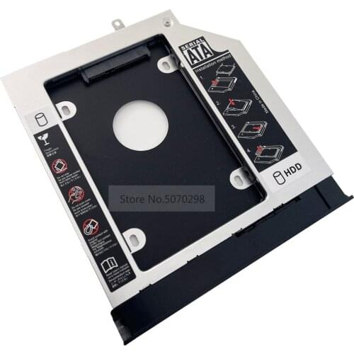 With Bezel Front Cover Faceplate 2nd SATA 3.0 2.5 Hard Drive HDD SSD Optical Caddy for Lenovo Ideapad 110-15ACL 110-14ACL Laptop