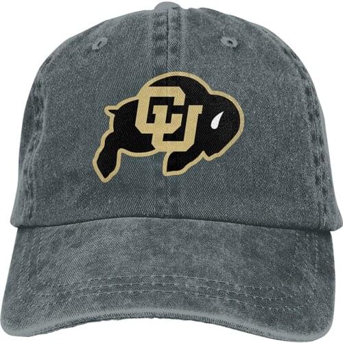 Chinfie University of Colorado Boulder Logo Unisex Adult Denim Hats Adjustable Baseball Cap Hat Driver Cap