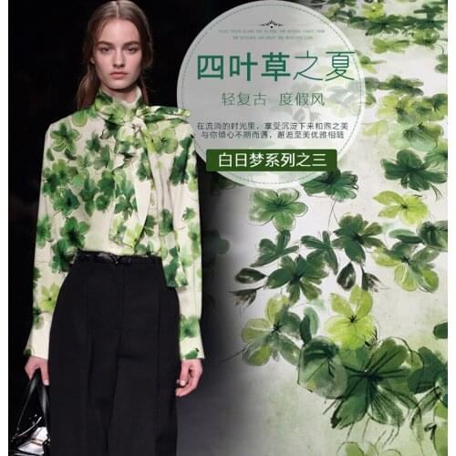 Printed silk stretch crepe 18momme width 140cm high quality digital printing new trend fashion pattern hot