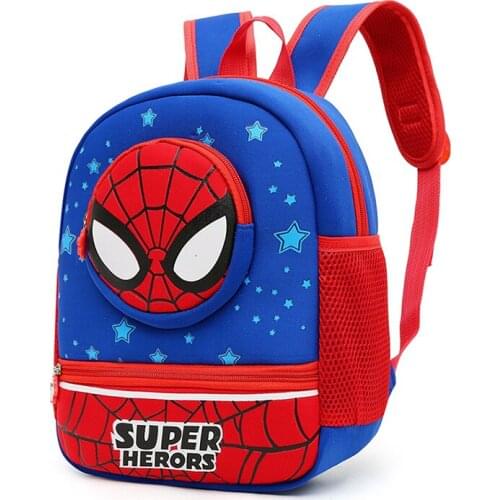 Disney primary schoolbag cartoon shoulder bag girl boy handbag baby children backpack kid Super man schoolbag backpack gift