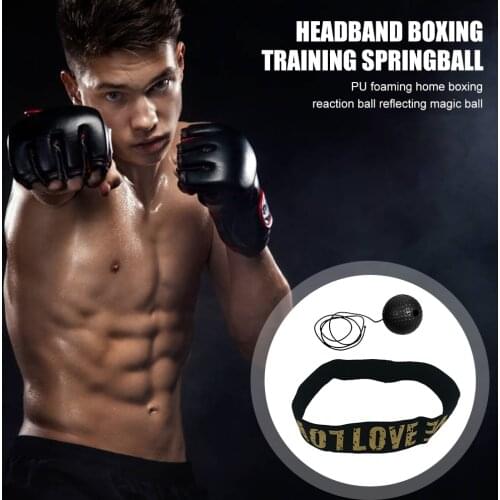 Force Hand Eye Training Set Exercise Boxing Reflex Speed Training Punch Ball Elastic Headband Set for Muay Thai Boxer