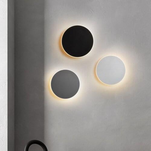 Modern Circular LED Wall Lamp Minimalist Indoor Aisle Lighting Luminaire For Restaurant Living Room Corridor Art Decorative