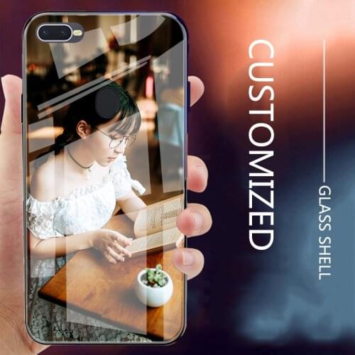 DIY Custom Phone Glass Case For OPPO F5 F7 Youth Cover Customized Picture Name Photo For OPPO F9 Pro F11 F15