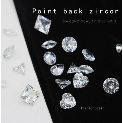 Mult-style clear Zirconia Pointed Back glitter Crystal rhinestones loose beads Nail Art Gem clothes Decoration DIY Craft jewelry