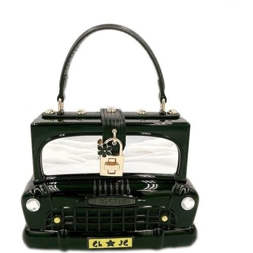 Bag For Women Car Shape Acrylic Handbags Fashion Shoulder & Crossbody Bags Ladies Clutch Totes Bag Novelty Bag