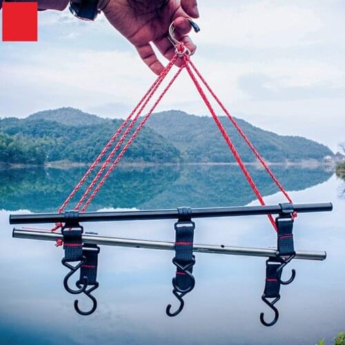 Outdoor Camping Travel Hanger Foldable Light Weight Aluminum Alloy Clothes Backpack Shoes Hanger Outdoor Tools 240x23x23mm