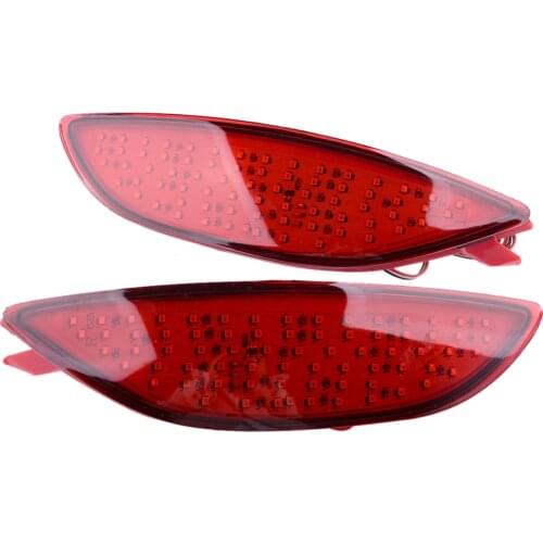 1 Pair Car LED Rear Bumper Reflector Brake Light Lamp Fit For Hyundai Accent Verna Sedan 2015 2014 2013 2012 2011 2010 2009 2008