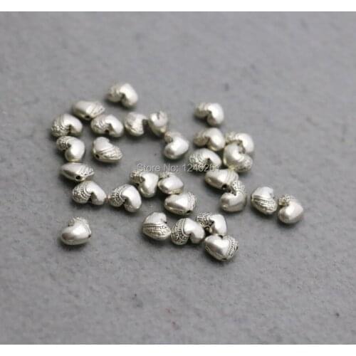 10PCS heart DIY alloy Metal Hardware Fittings for Accessory components Findings Silver-plate Jewelry Design Making 7*10mm