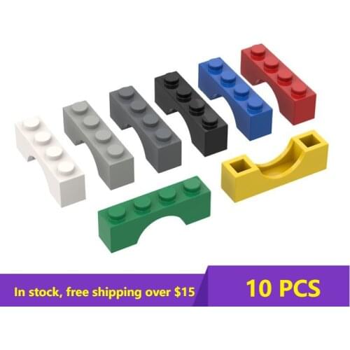 10PCS MOC Bricks 3659 1x4 Arched Brick Creative Building Block Model Kids Toys DIY Brick Parts Best Gifts