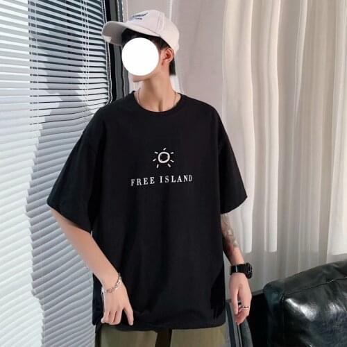 2021 Summer Hot Sale Men Pure cotton Short sleeve T shirt Multicolor tide brand Comfortable T shirt XXL