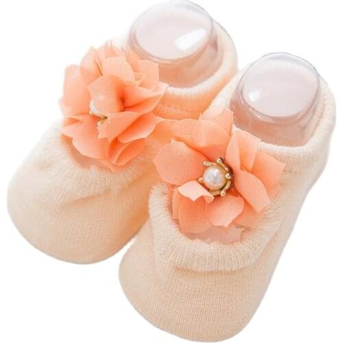 3 Pairs/Lot Baby Socks Spring Summer Thin New Cotton Baby Lace Flowers Meias Bow Anti-slip Childrens Floor Sokken