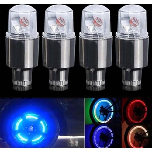 8pcs Multi Color LED Neon Car Bike Wheel Tire Tyre Valve Dust Cap Spoke Lights for Bike Car Motorcycle Wheel Stem Lamp