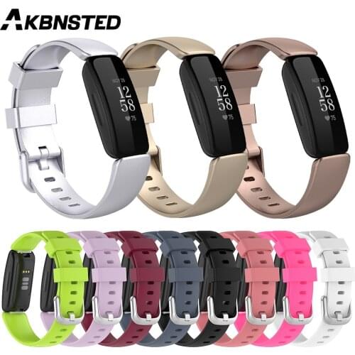 AKBNSTED TPE Colorful Sport Strap For Fitbit Inspire 2 Smart Bracelet For Fitbit Inspire 2 Soft Silicone Wristband Accessories