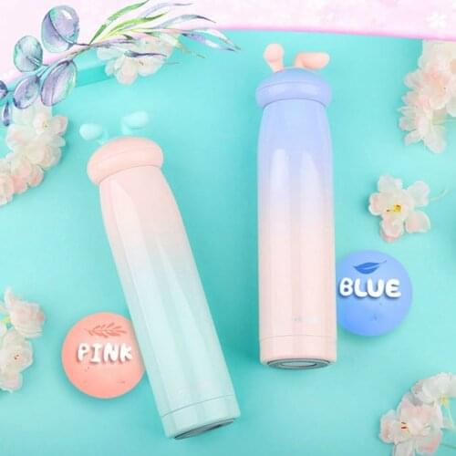 AU Stainless Steel Thermos Bottle Thermo Mug Cute Thermal Vacuum Flask Tumbler Bunny girl vacuum flask fashion rabbit water cup