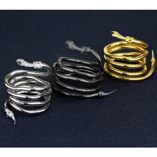 The Mortal Instruments City of Bones Isabelle Serpent Snake Bracelet Curved Chunky Stretch Cuff Bangle Retro Snake Bangle 5CV6