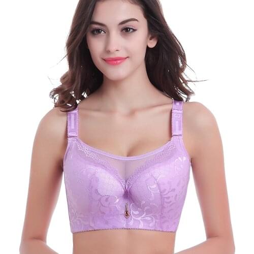 Womens Plus Size Underwire Super large T-Shirt Bra DD E F G Size Comfort back Closure Racer Back Big Mama Lingerie BH For Women