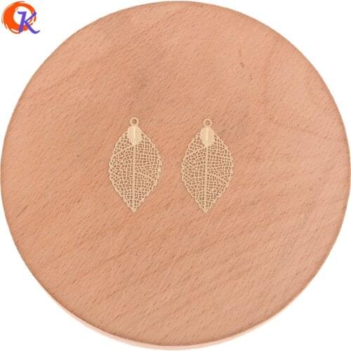 Cordial Design 50Pcs 15*27MM Jewelry Accessories/Earrings Parts/Genuine Gold Plating/Leaf Shape/DIY/Hand Made/Earring Findings
