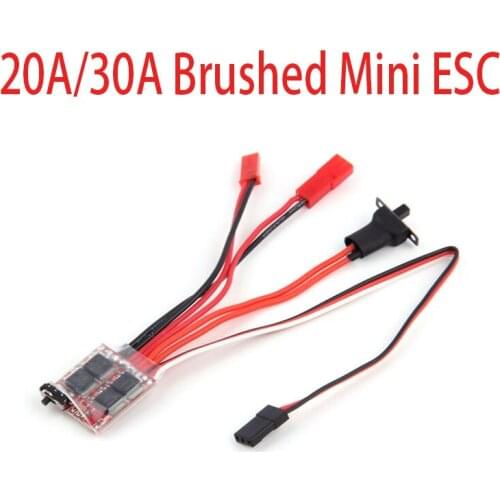 20A/30A Brushed Mini ESC Electric Speed Contrl With Brake Switch For WPL C14 JJRC Q64 RC Car Boat Parts