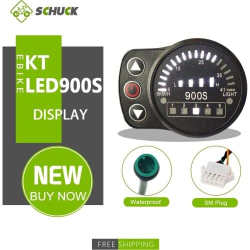 Ebike Display 24V 36V 48V KunTeng LED900S with 5pins SM or Waterproof Connector for Electric Bicycle conversion kit Parts