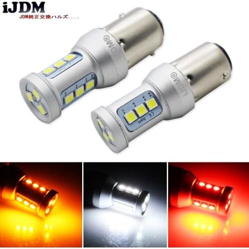 IJDM Car LED Stop Lights 1100Lm 1157 P21/5W BAY15d 3030 12SMD Car Brake Reverse Lamps Rear Fog Parking Bulbs DRL Parking Lights