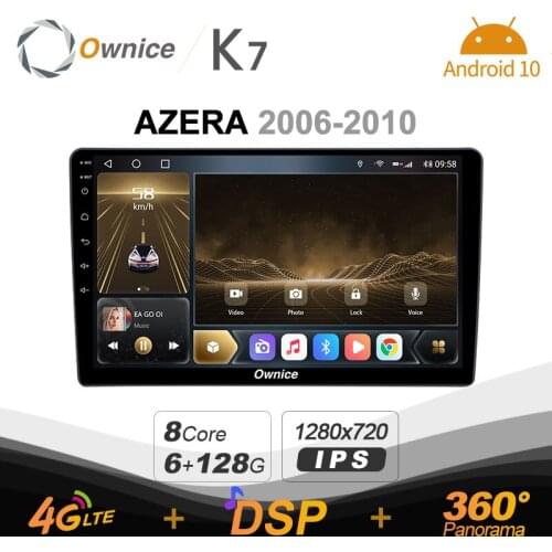K7 Ownice 6G Ram 128G Rom Android 10.0 Car radio setero for Hyundai AZERA 2006 - 2010 Auto Audio 360 Panorama Optical 5G Wifi