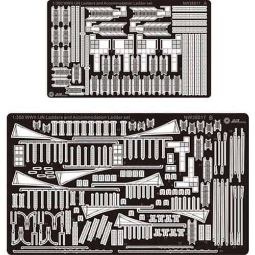 AM-WORKS NW35017 1/350 WWII IJN Ladders and Accommodation Ladders - Upgrade Detail Set