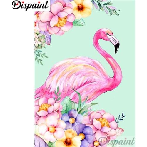 Dispaint Full Square/Round Drill 5D DIY Diamond Painting "Flower goose" Embroidery Cross Stitch 3D Home Decor A12386