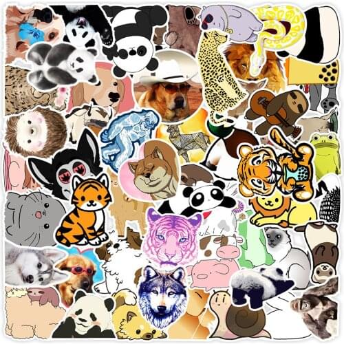 10/30/50PCS Animal Collection Graffiti Cartoon Sticker Computer Notebook Mobile Water Cup Sticker Waterproof Sticker Wholesale