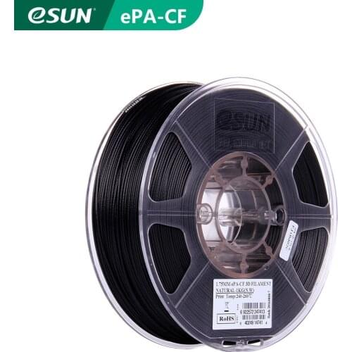 ESUN Carbon Fiber Filled Nylon Filament ePA-CF 1.75mm 3D Printer Filament,1KG 2.2LBS Spool 3D Printing Filament for 3D Printers