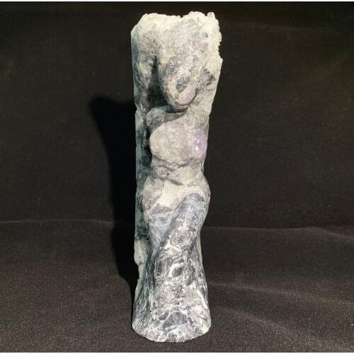 Natural High Quality Crystal Stones Goddess Carving Quartz Crystal Cluster For Desk Decoration Gift