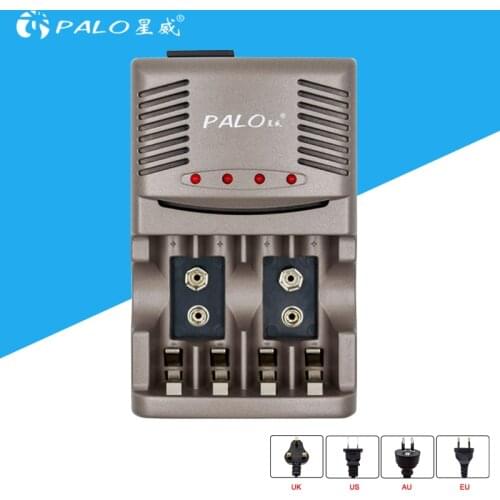 Free shipping 4 Slots battery Charger for AA / AAA 9V NiCd NiMh Batteries