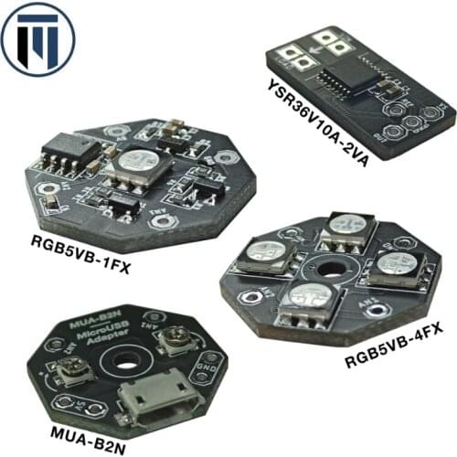 Miscellaneous Bundle, 7 Pcs, Sensitive Current Sensor Module, INA250A4, RGB LED Chip, All Colors, Micro USB Adapter, 5V