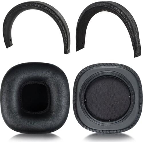T8DA Replacement Earpads Cushion Cover Headband for-M-ARSHALL Mid/MID ANC Headset Leather Mesh Ear Pads
