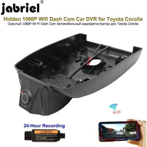 Jabriel Hidden Wifi 1080P Dash Cam Car Dvr Car Camera 24 Hour recorder rear camera for Toyota corolla 2016 2017 2018 2019 2020