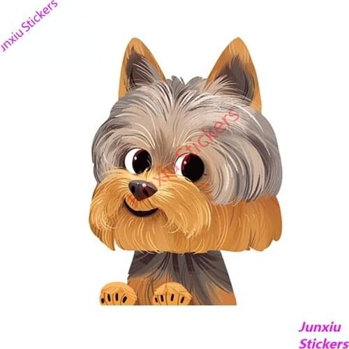 Yorkshire Terrier Waterproof Car Sticker Funny Pet Dog Decal Animal Sticker Window Trunk Bumper Scratch-Proof Exterior PVC13x9cm