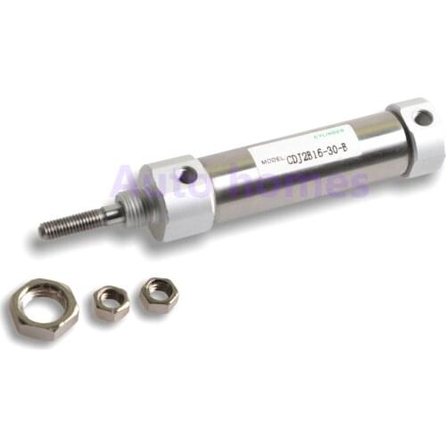 High quality Stainless steel mini cylinders bore 16mm stroke 10mm to 200mm CDJ2B double acting small pneumatic piston cylinder