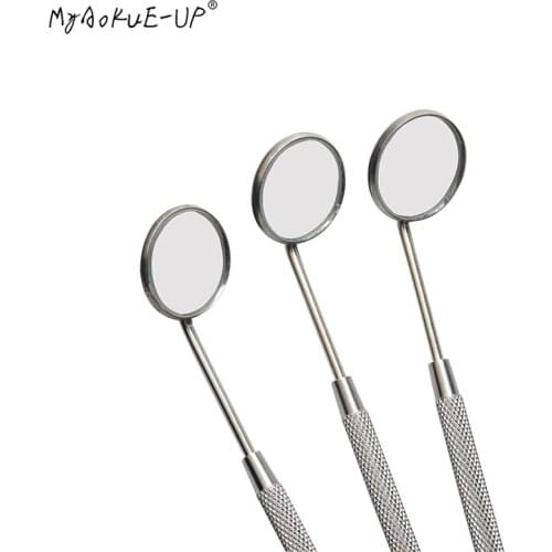 3 pcs Checking Mirror Eyelash Extension Dental Mirror Instrument Mouth Applying Teeth Tooth Clean Oral Tools