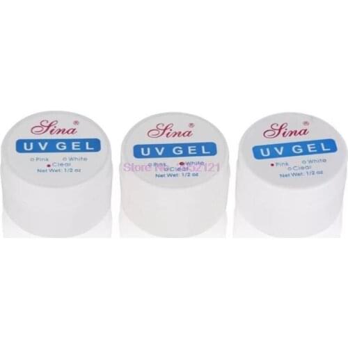 200pcs Pink White Clear Transparent 3 Color Options UV Gel Builder Nail Art Tips Gel Nail Manicure Extension