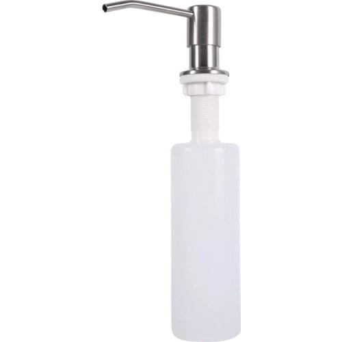 300ml Kitchen Soap Dispenser Bathroom Detergent Dispenser for Liquid Soap Lotion Dispenser Tools Stainless Steel Head+ABS Bottle
