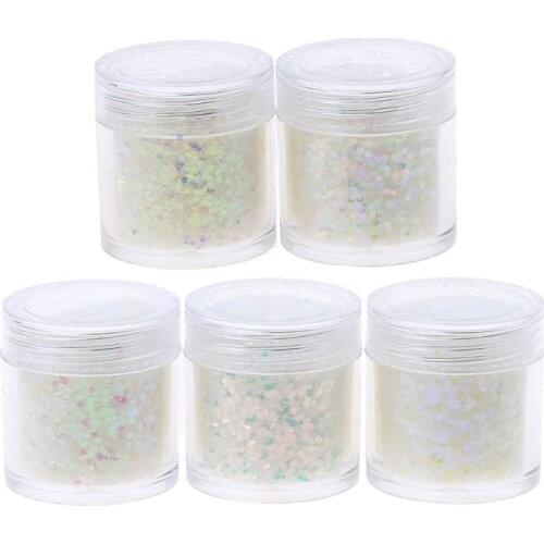 5 Colors 1mm Mixed Magic Aurora Resin Crystal Sequins Glitter Pigments Kit Colorants Resin Dye Jewelry Making Tools 10ml