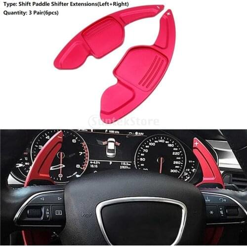 6x Car Shift Paddle Shifter Extension Replacement 8x6x4cm Aluminum Alloy Durable Practical for Audi A3 A4L A5 A6 A7 A8 S5 Q5