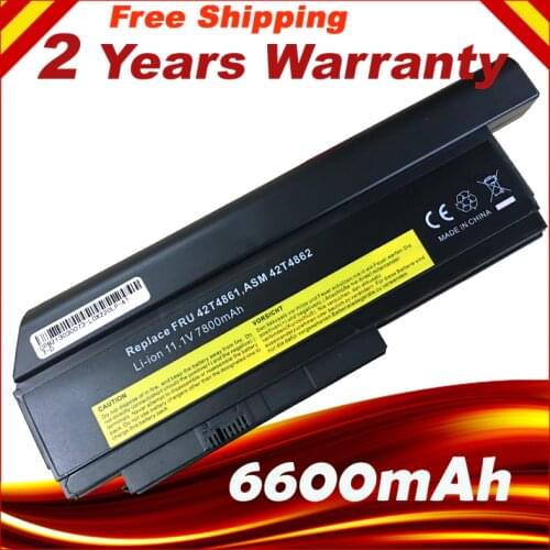 Special price 6600mAh 9 Cells laptop battery for LENOVO ThinkPad X220 X220i 42T4901 42T4940 42T4942 ASM 42T4862 FRU 42T4861